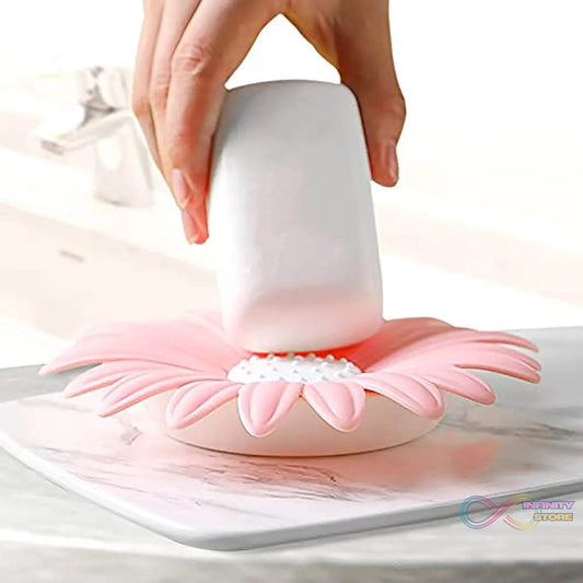 Flower Shape Portable Soap Dish Holder Soap Case - infinityexculsivestore.com