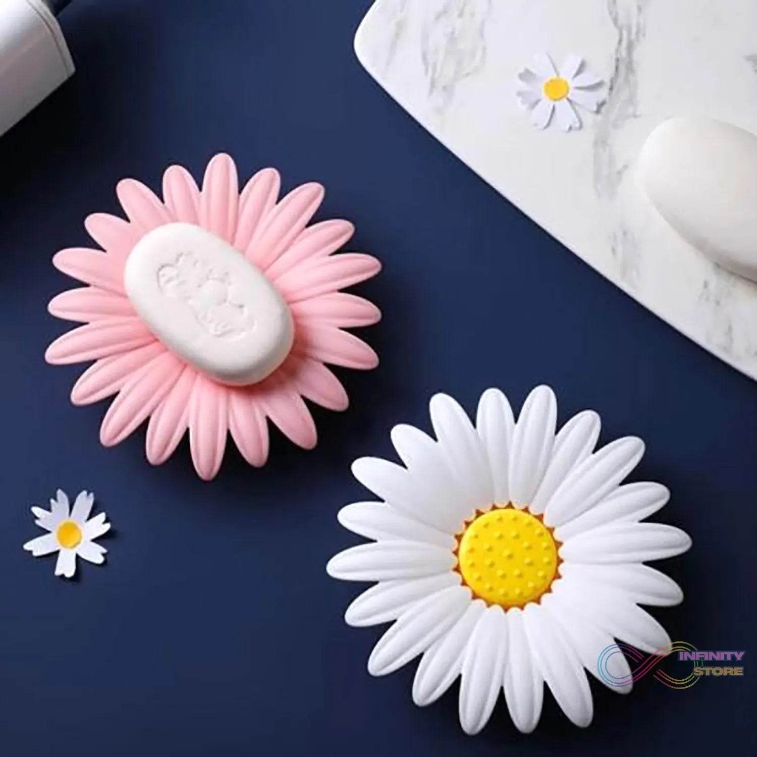 Flower Shape Portable Soap Dish Holder Soap Case - infinityexculsivestore.com