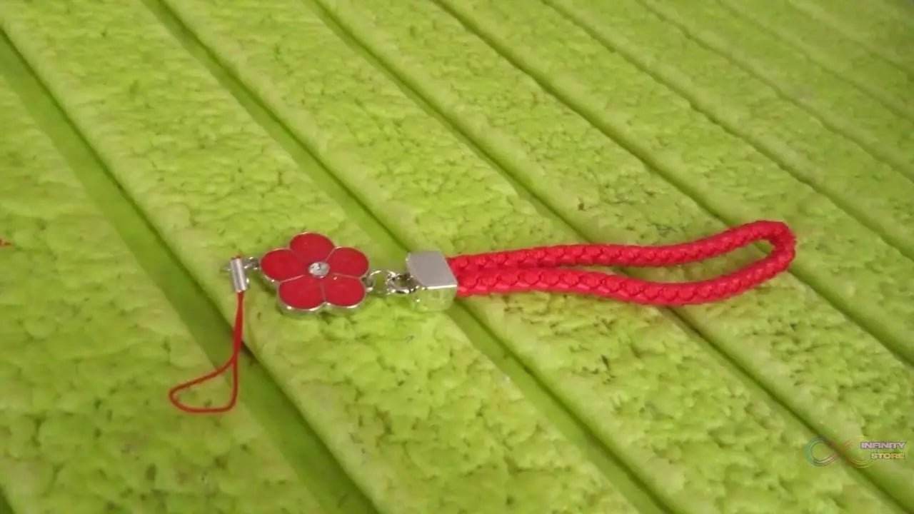Flower Shape metal alloy pendant Nylon Braided leather hand strap lanyard phone (1 Pc / Multicolor) - infinityexculsivestore.com