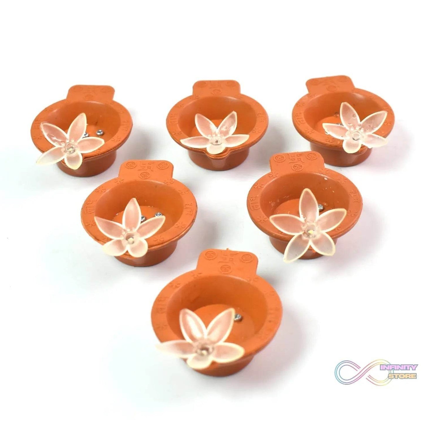 Flower Water Sensor Diyas for Diwali Decoration (6 Pcs Set) - infinityexculsivestore.com