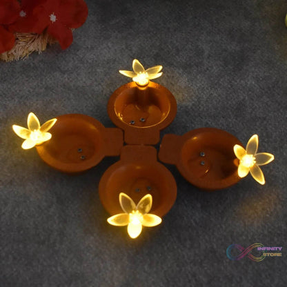 Flower Water Sensor Diyas for Diwali Decoration (6 Pcs Set) - infinityexculsivestore.com
