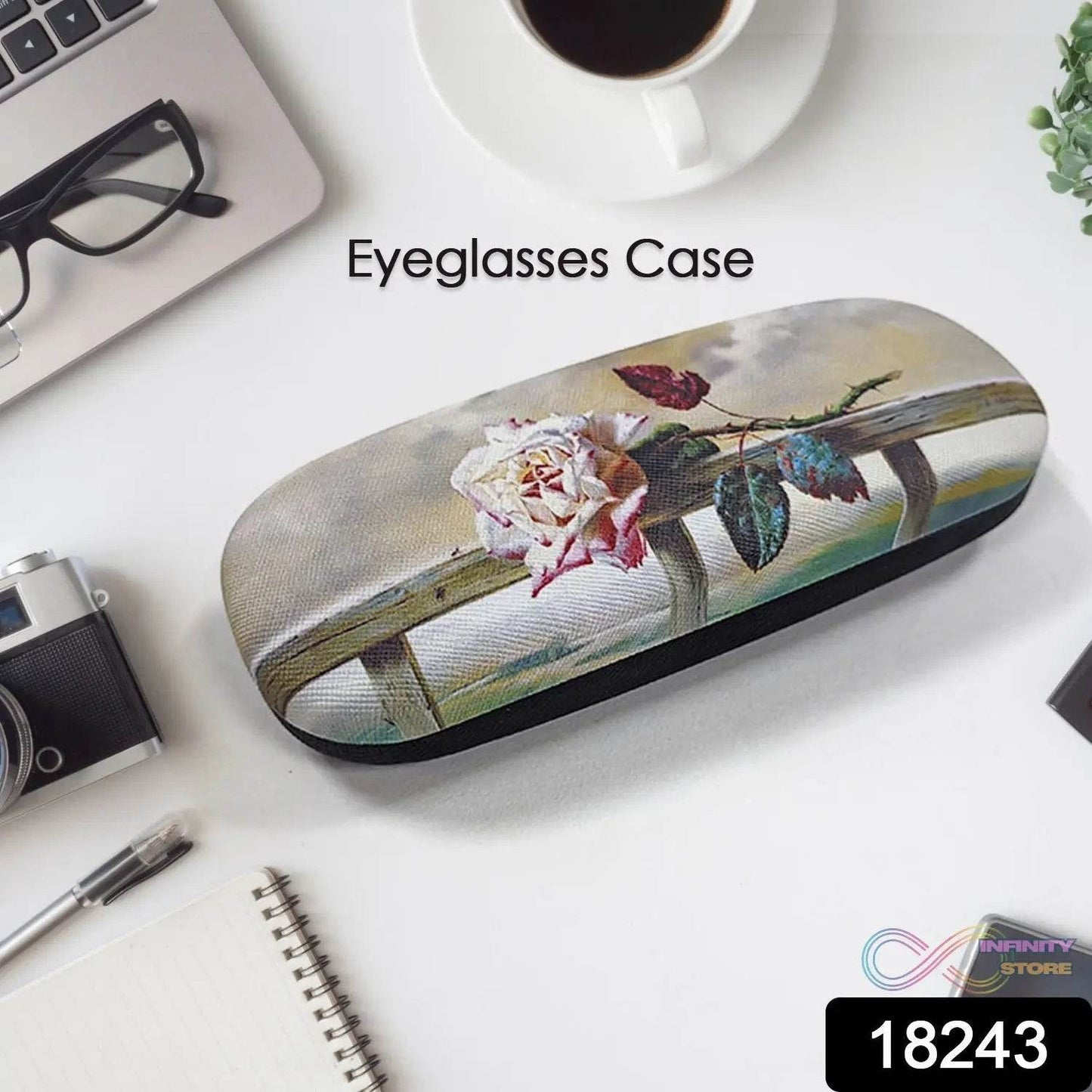 Flowers Decorative Glasses Case Eyeglasses Storage Box (1 Pc / Mix color) - infinityexculsivestore.com