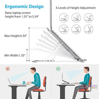 Foldable & Adjustable Portable Laptop Stand for laptops - infinityexculsivestore.com