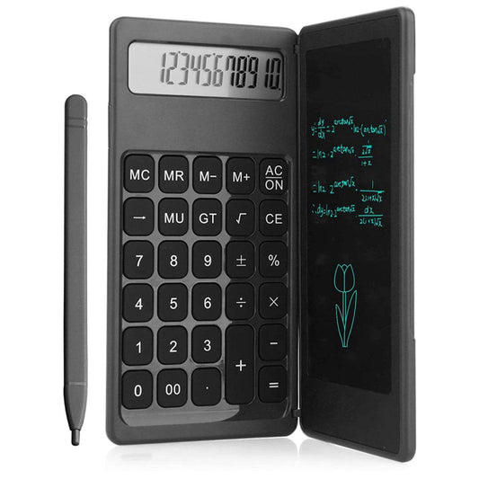 Foldable Calculator With 6 Inch LCD Tablet Digital Drawing Pad Stylus Pen Erase Button Lock Function Smart Calculator -01 - infinityexculsivestore.com