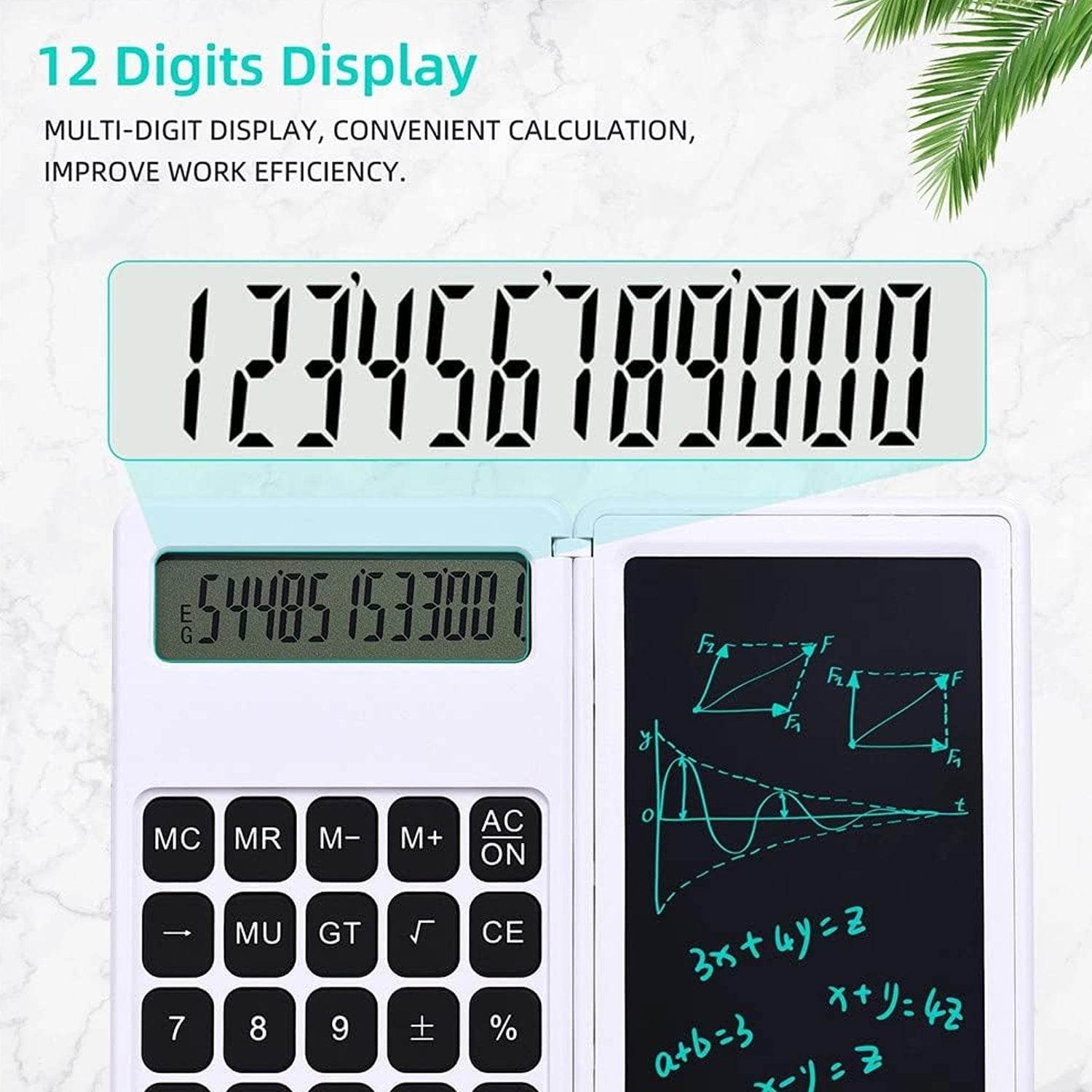 Foldable Calculator With 6 Inch LCD Tablet Digital Drawing Pad Stylus Pen Erase Button Lock Function Smart Calculator -01 - infinityexculsivestore.com