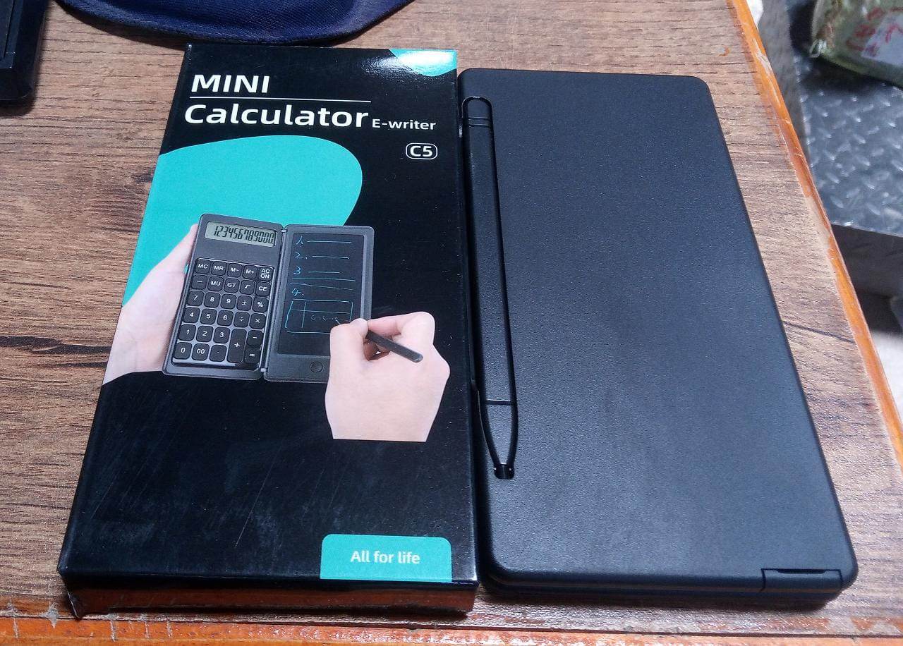 Foldable Calculator With 6 Inch LCD Tablet Digital Drawing Pad Stylus Pen Erase Button Lock Function Smart Calculator -01 - infinityexculsivestore.com