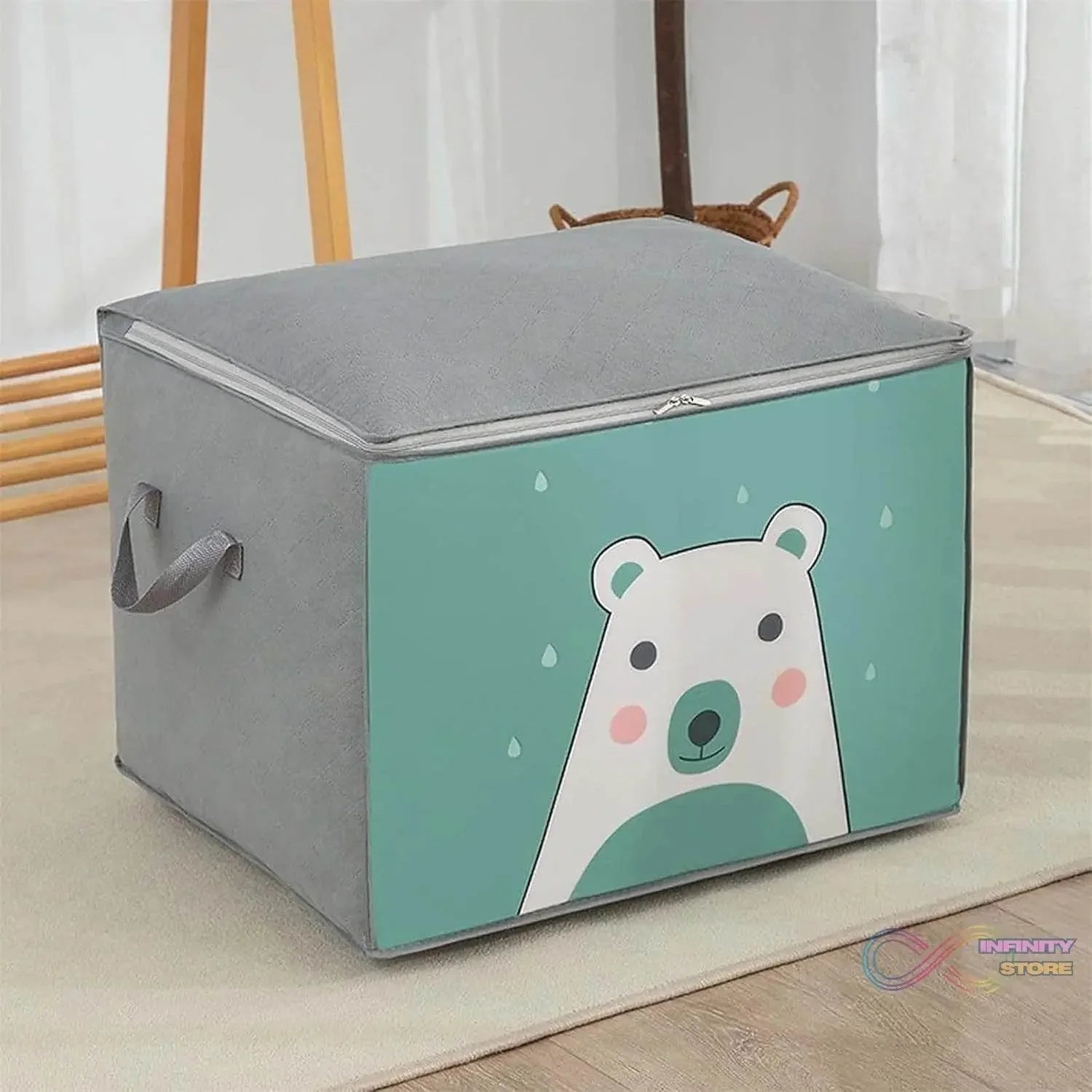 Foldable Closet Organizer Clear Window with Sturdy Zipper, Storage Bag (53×42×40 Cm / 1 Pc) - infinityexculsivestore.com