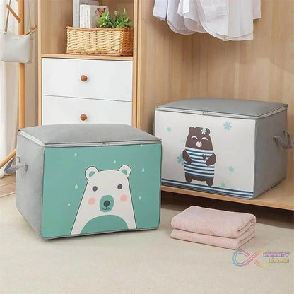 Foldable Closet Organizer Clear Window with Sturdy Zipper, Storage Bag (53×42×40 Cm / 1 Pc) - infinityexculsivestore.com