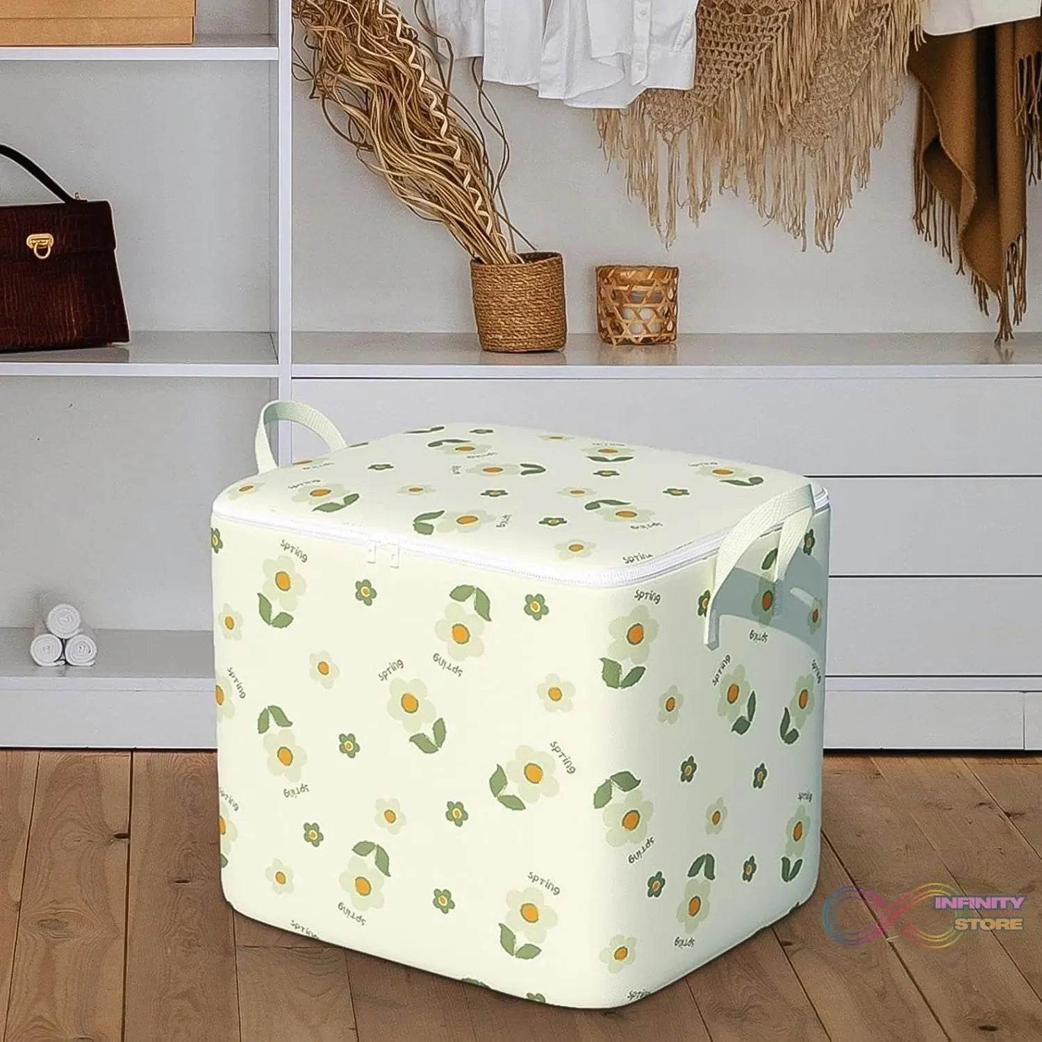 Foldable Clothes Storage Comforter Organizer Storage (100 L / Mix Color) - infinityexculsivestore.com