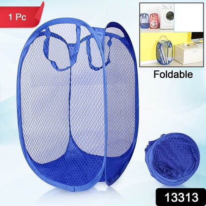 Foldable Collapsible Mesh Laundry Bag Pack Of 1 (Mix Color) - infinityexculsivestore.com