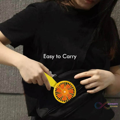 Foldable Handy Light Fans Rechargeable Handheld Mini Fan Electric Personal Fans Hand Bar Desktop Fan (Battery Not Include) - infinityexculsivestore.com