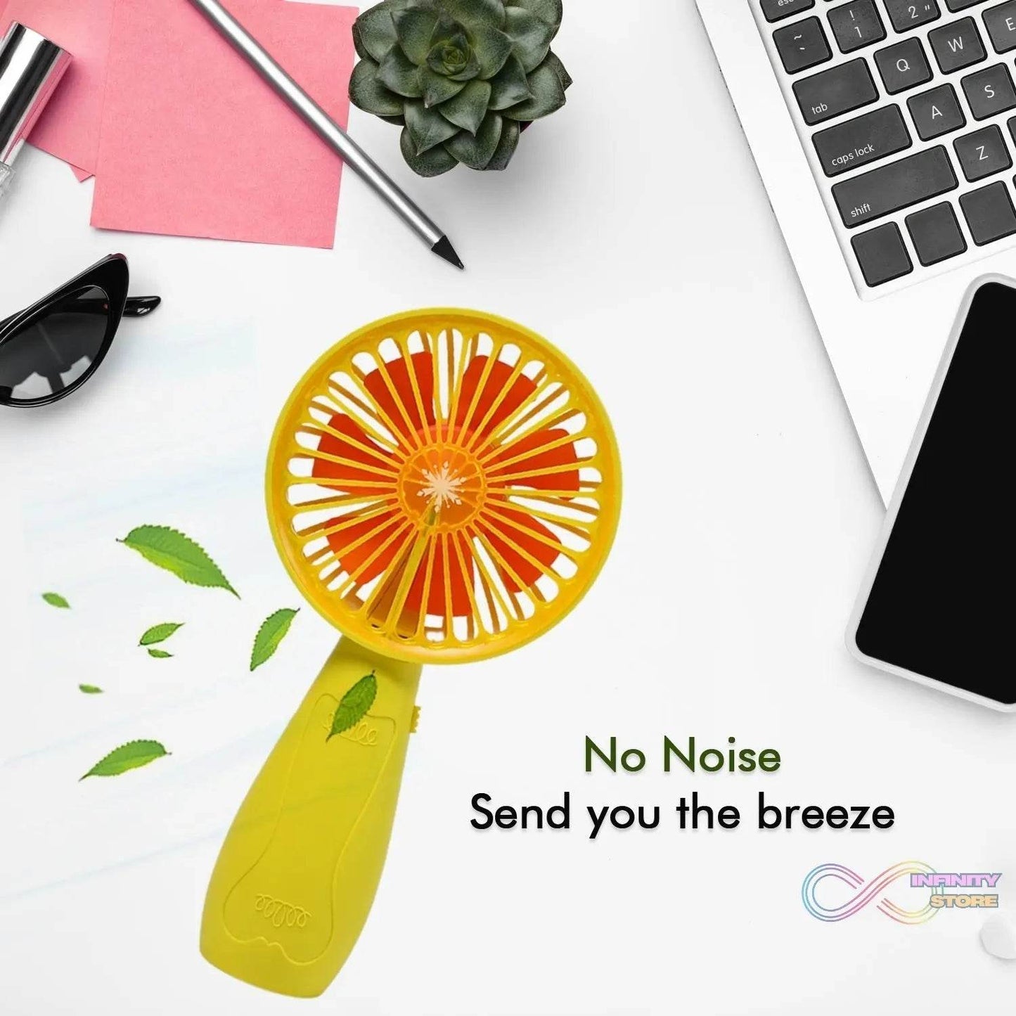 Foldable Handy Light Fans Rechargeable Handheld Mini Fan Electric Personal Fans Hand Bar Desktop Fan (Battery Not Include) - infinityexculsivestore.com