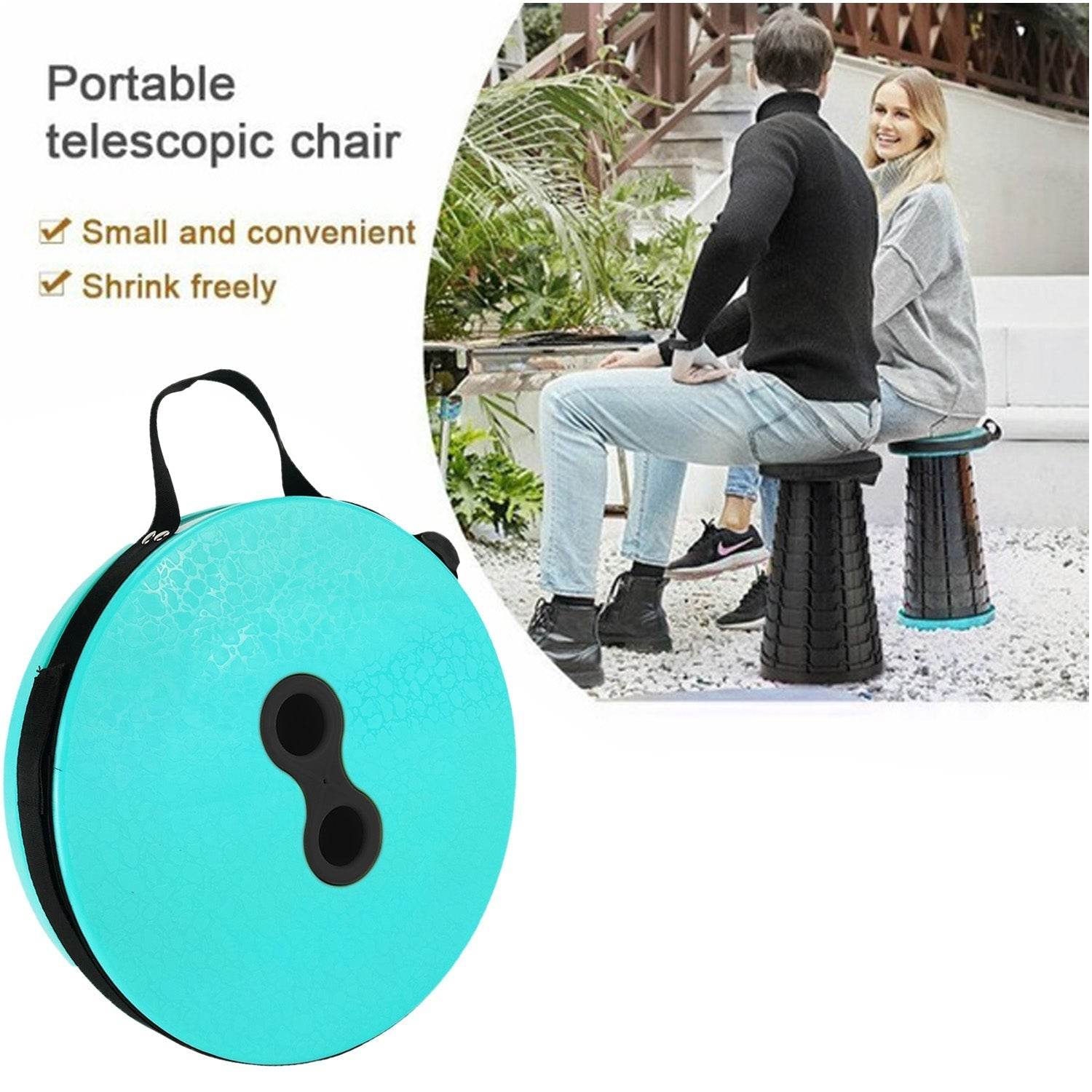 Foldable Height Adjusting Stool Space Saving Telescopic Stool (Mix Color) - infinityexculsivestore.com