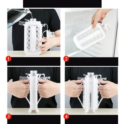 Foldable Ice Tray with Lid, 2-in-1 Ice Ball Maker - infinityexculsivestore.com