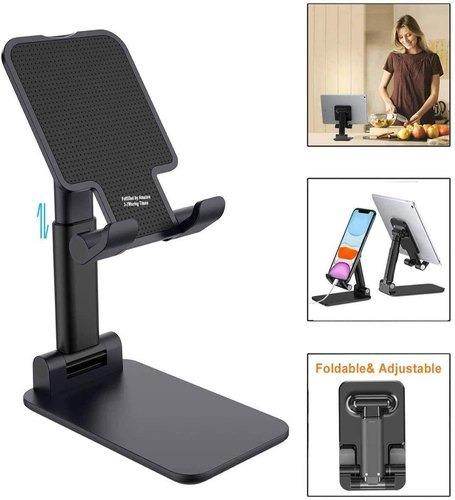 Foldable Mobile Stand with Angle Adjustable Desktop Table Mobile Holder - infinityexculsivestore.com