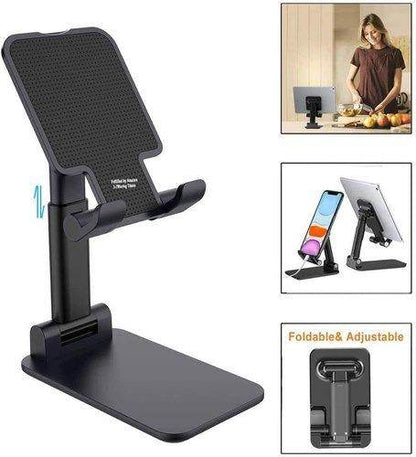 Foldable Mobile Stand with Angle Adjustable Desktop Table Mobile Holder - infinityexculsivestore.com