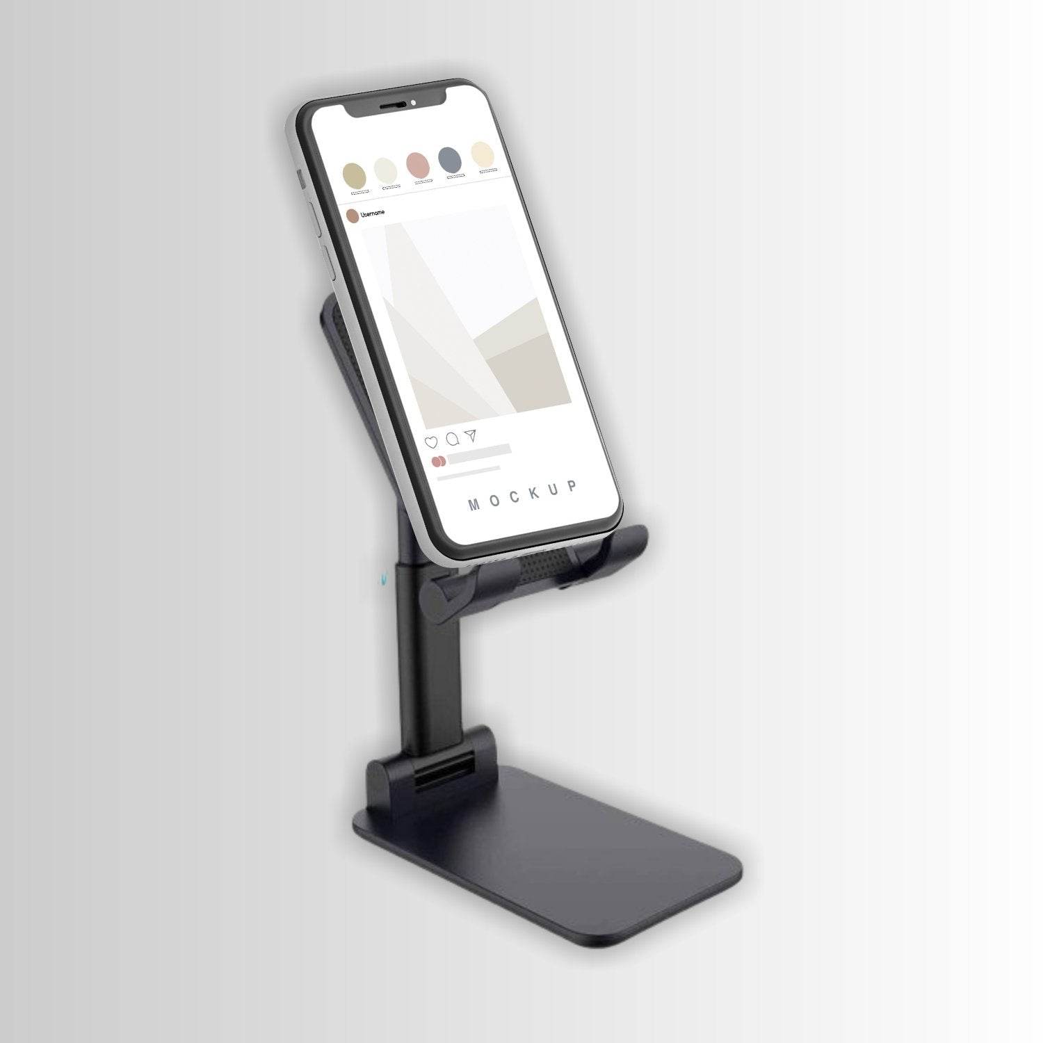 Foldable Mobile Stand with Angle Adjustable Desktop Table Mobile Holder - infinityexculsivestore.com