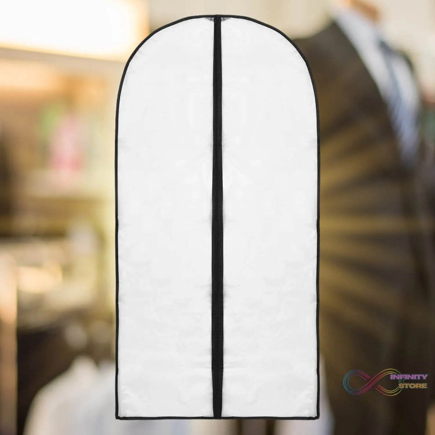 Foldable Non Woven Men's Coat Blazer Suit Cover (80×60 CM / 1 Pc / Black Side Chain Suit Cover) - infinityexculsivestore.com