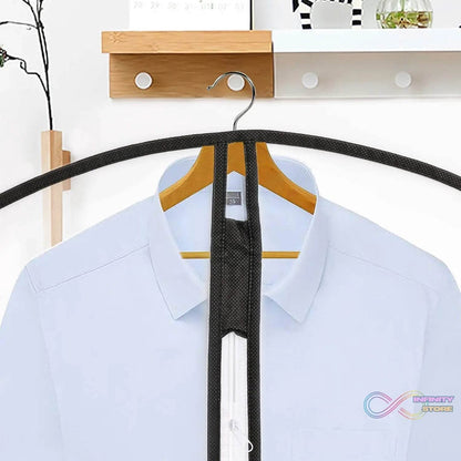 Foldable Non Woven Men's Coat Blazer Suit Cover (80×60 CM / 1 Pc / Black Side Chain Suit Cover) - infinityexculsivestore.com