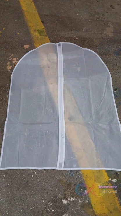 Foldable Non Woven Men's Coat Blazer Suit Cover (80×60 CM / 1 Pc / White Side Chain Suit Cover) - infinityexculsivestore.com