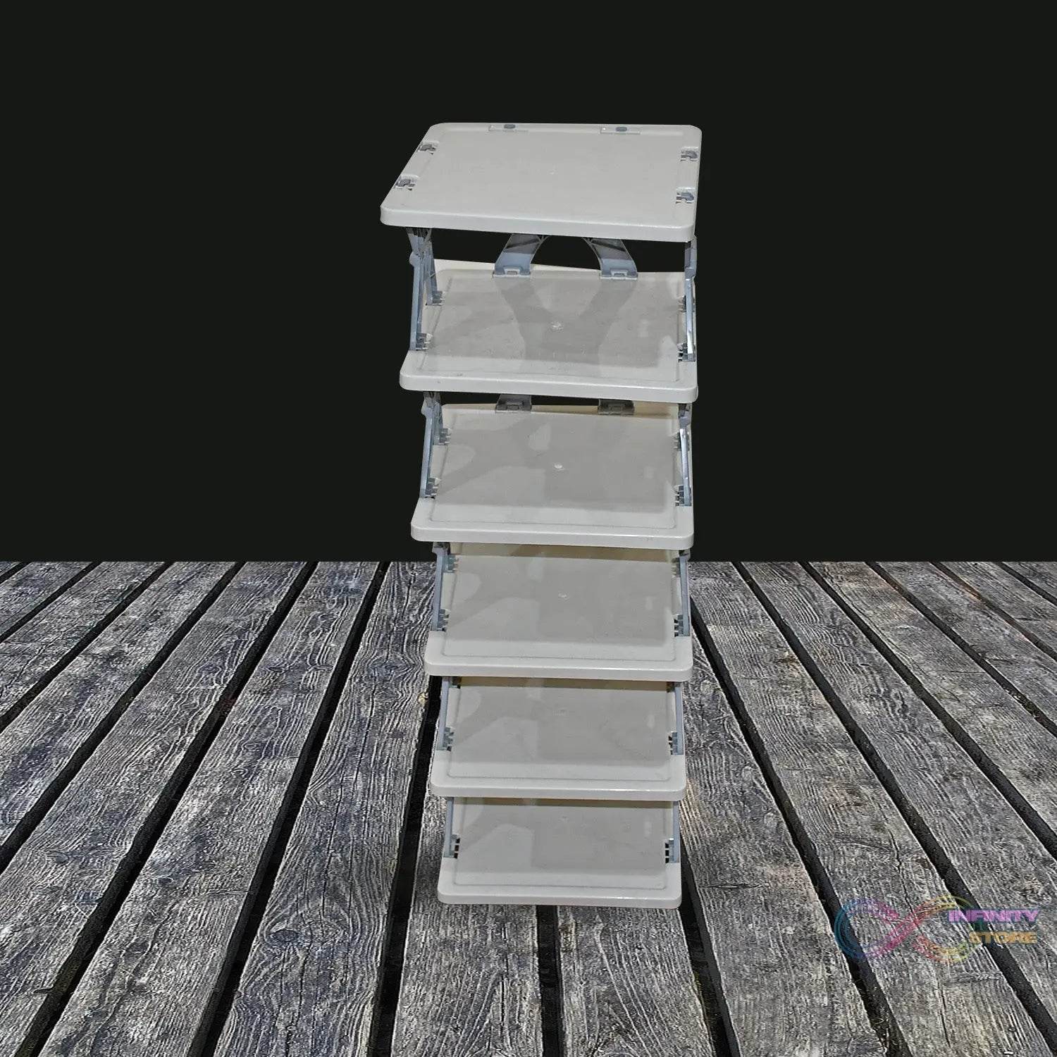 Foldable Shoe Rack (1 Pc, 6 Layers): Space-Saving, Entryway Storage - infinityexculsivestore.com