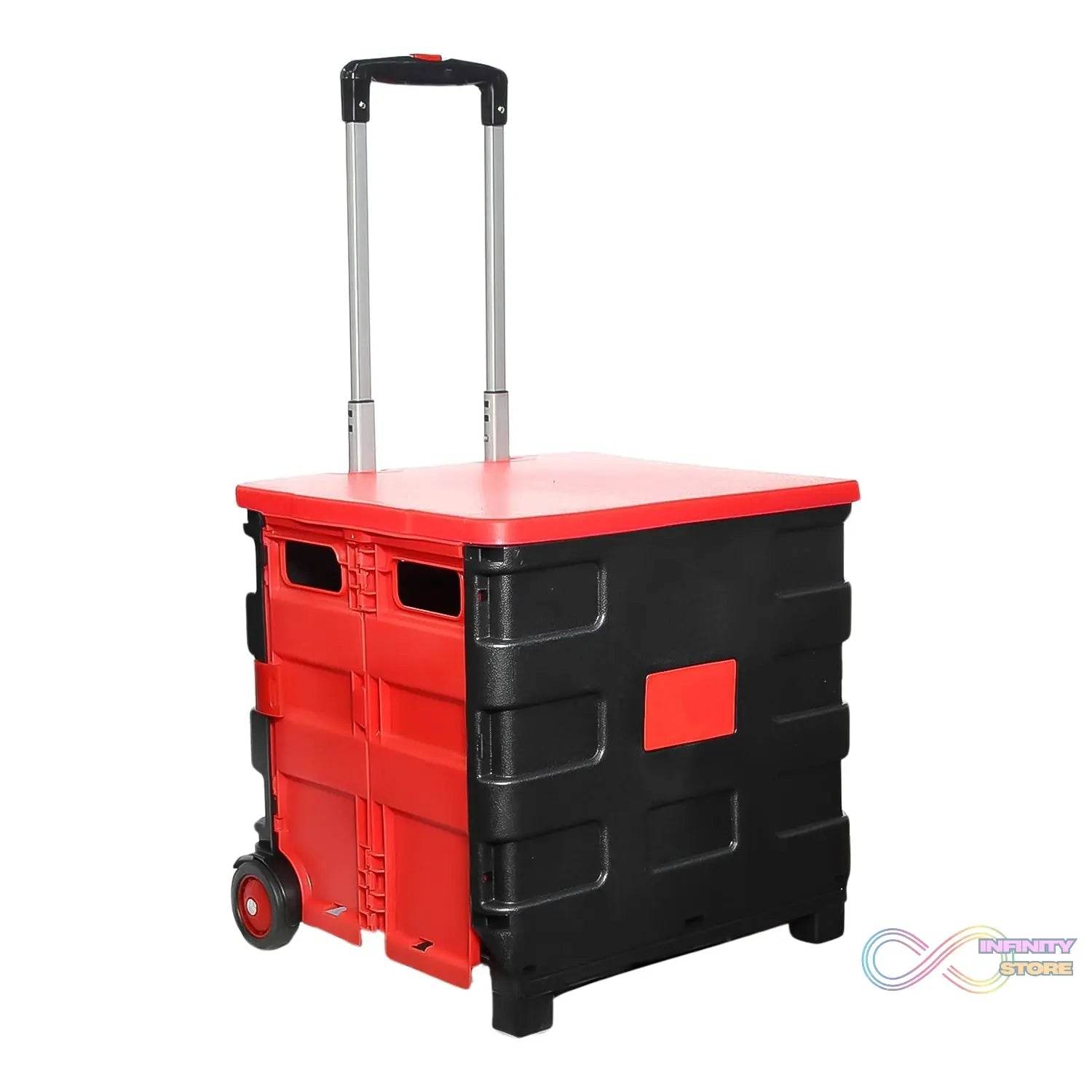 Foldable Shopping Grocery Trolley / Cart Travel Portable Food Basket (1 Pc) - infinityexculsivestore.com