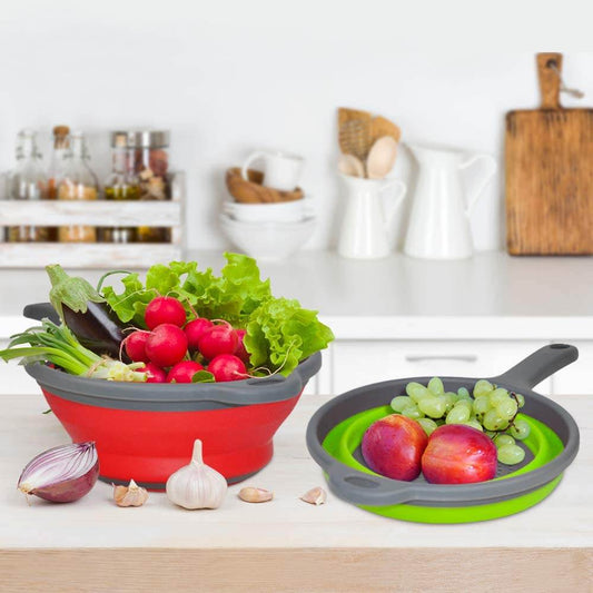Foldable Silicone Colander for Fruit & Veggies - infinityexculsivestore.com
