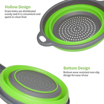 Foldable Silicone Colander for Fruit & Veggies - infinityexculsivestore.com