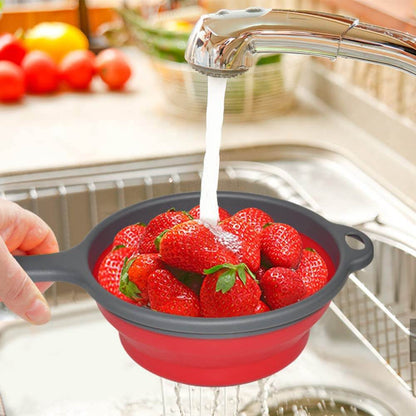 Foldable Silicone Colander for Fruit & Veggies - infinityexculsivestore.com
