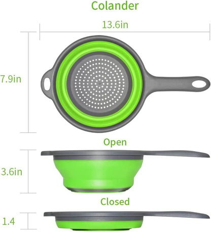Foldable Silicone Colander for Fruit & Veggies - infinityexculsivestore.com