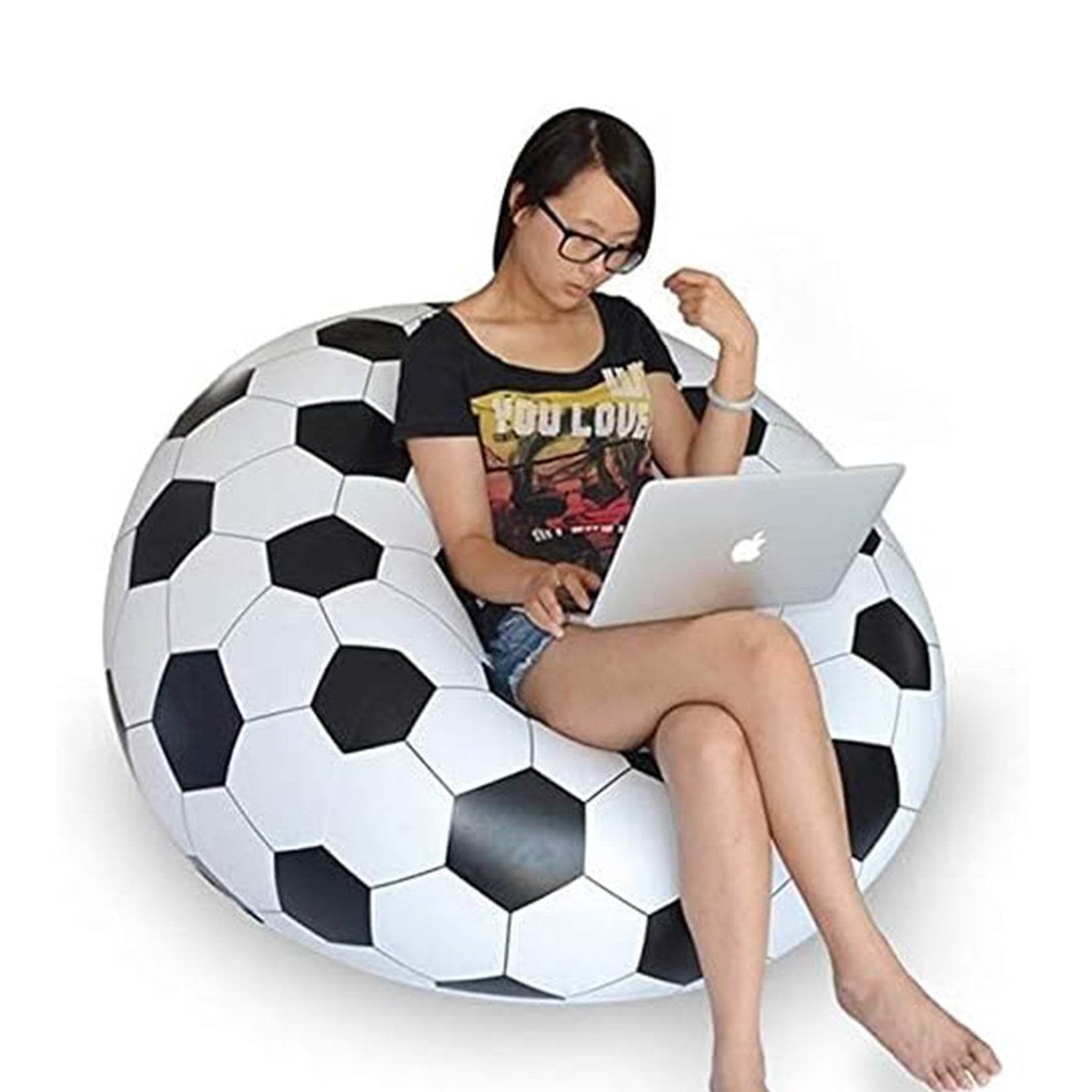 Foldable Sofa, Cartoon Style Inflatable Folding Chair, Ball Chair, Inflatable Sofa for Adults, Kids size (110cm x 80cm) - infinityexculsivestore.com