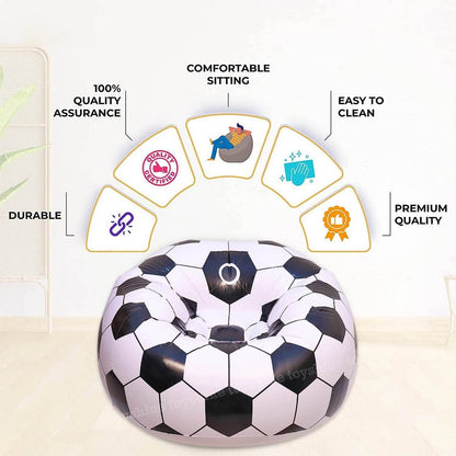 Foldable Sofa, Cartoon Style Inflatable Folding Chair, Ball Chair, Inflatable Sofa for Adults, Kids size (110cm x 80cm) - infinityexculsivestore.com