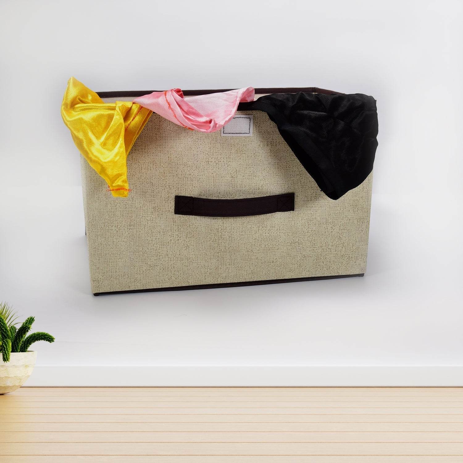 Foldable Storage Box with Lid and Handles, Cotton and Linen Storage Bins and Baskets Organizer for Nursery, Closet, Bedroom, Home - infinityexculsivestore.com