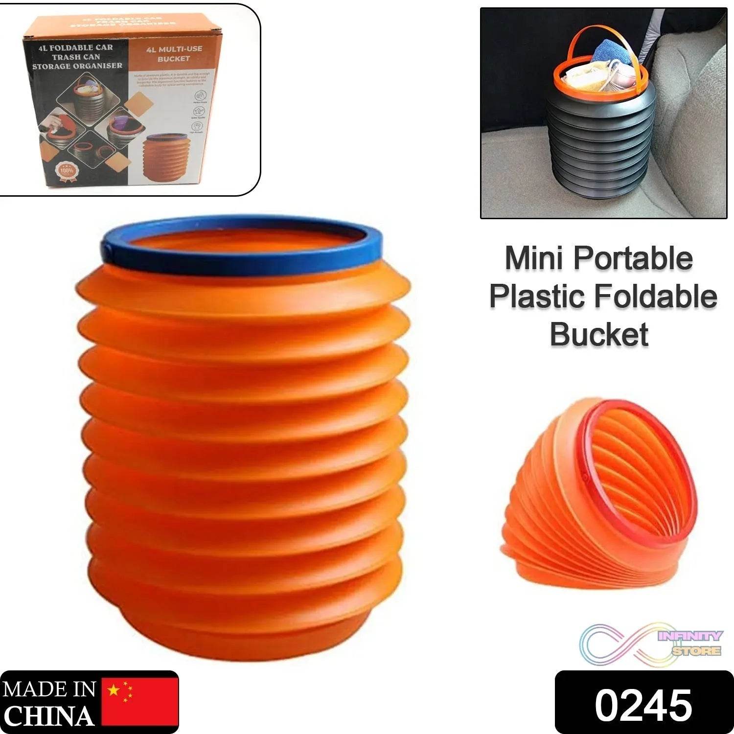 Foldable Storage Bucket , Water Container & Dustbin Multiuse Bucket For Home , Car & Kitchen Use Bucket - infinityexculsivestore.com