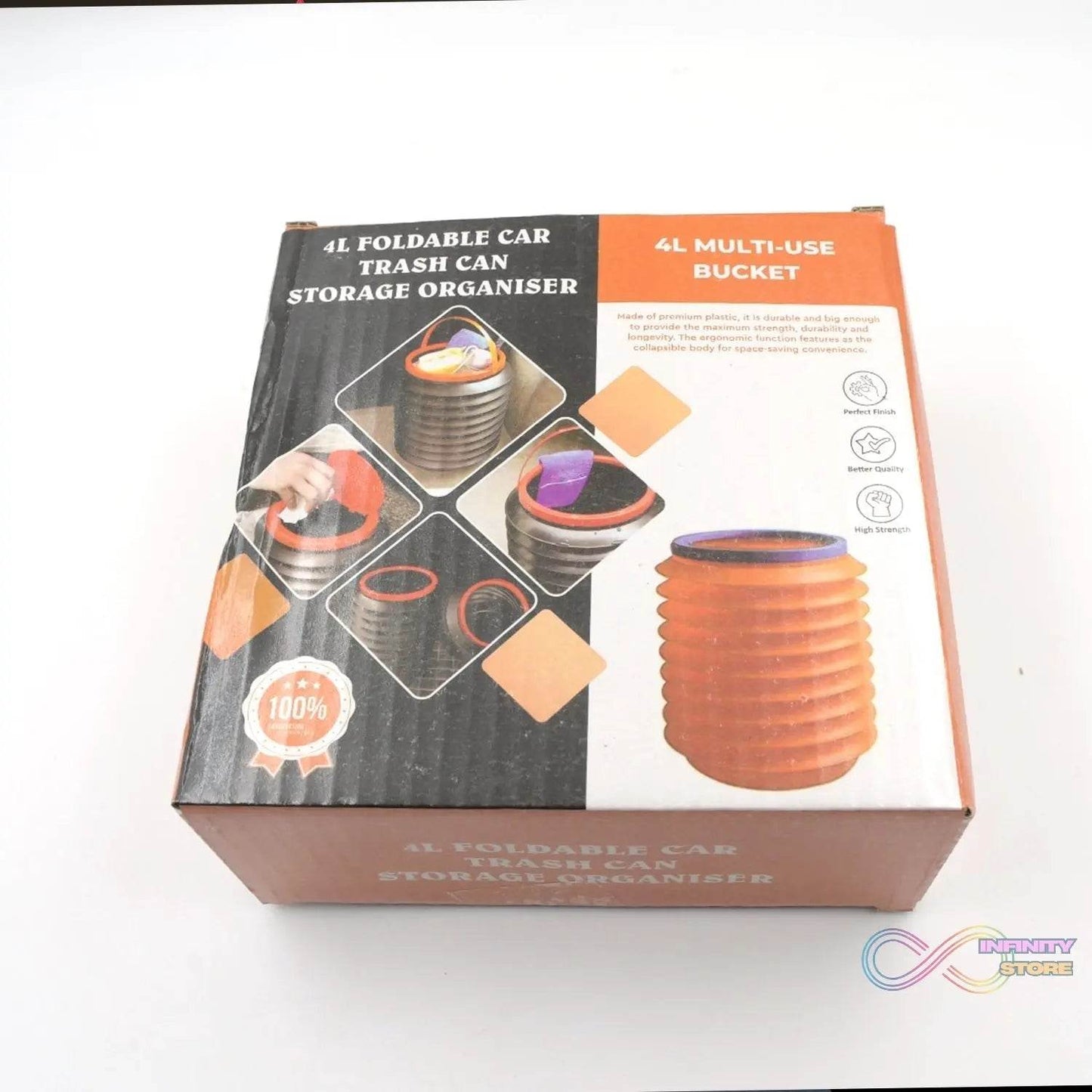 Foldable Storage Bucket , Water Container & Dustbin Multiuse Bucket For Home , Car & Kitchen Use Bucket - infinityexculsivestore.com