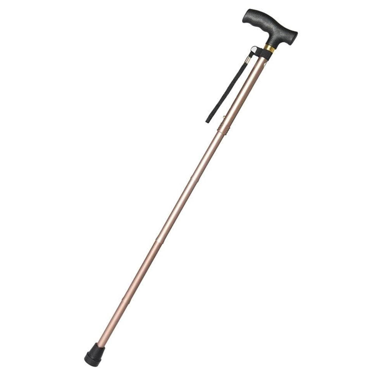 Foldable Walking Cane for Men, Women - Fold-up, Collapsible, Lightweight, Adjustable, Portable Hand Walking Stick - Balancing Mobility Aid - Sleek, Comfortable T Handles - infinityexculsivestore.com