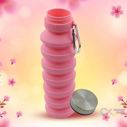 Foldable Water Bottle, Silicone Leak Proof Portable Sports Travel Water Bottle for Outdoor, Gym, Hiking (1 Pc / 24 cm Foldable) - infinityexculsivestore.com