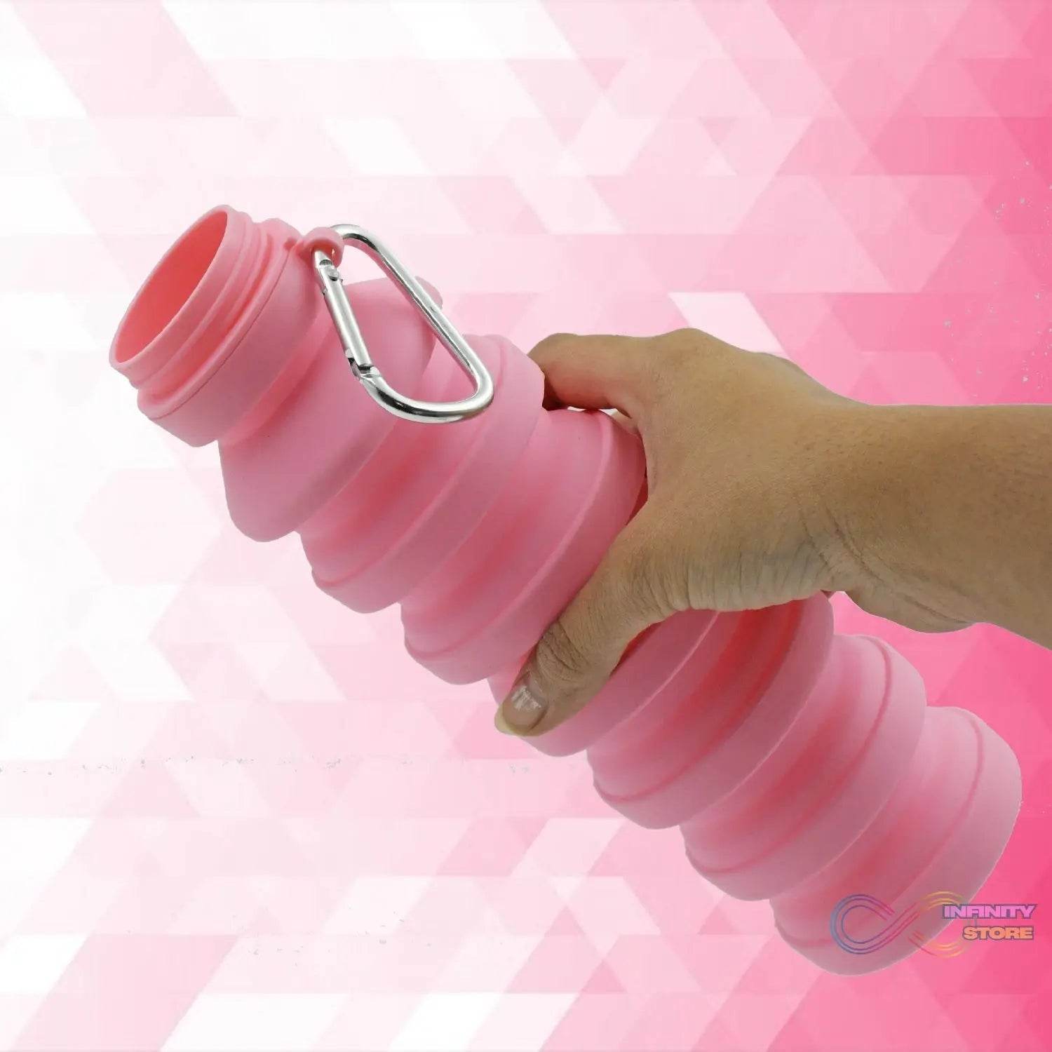 Foldable Water Bottle, Silicone Leak Proof Portable Sports Travel Water Bottle for Outdoor, Gym, Hiking (1 Pc / 24 cm Foldable) - infinityexculsivestore.com