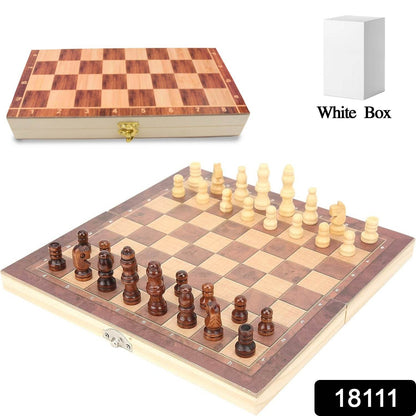 Foldable Wooden Chess Board Set (30 × 30 Cm / 1 Set) - infinityexculsivestore.com
