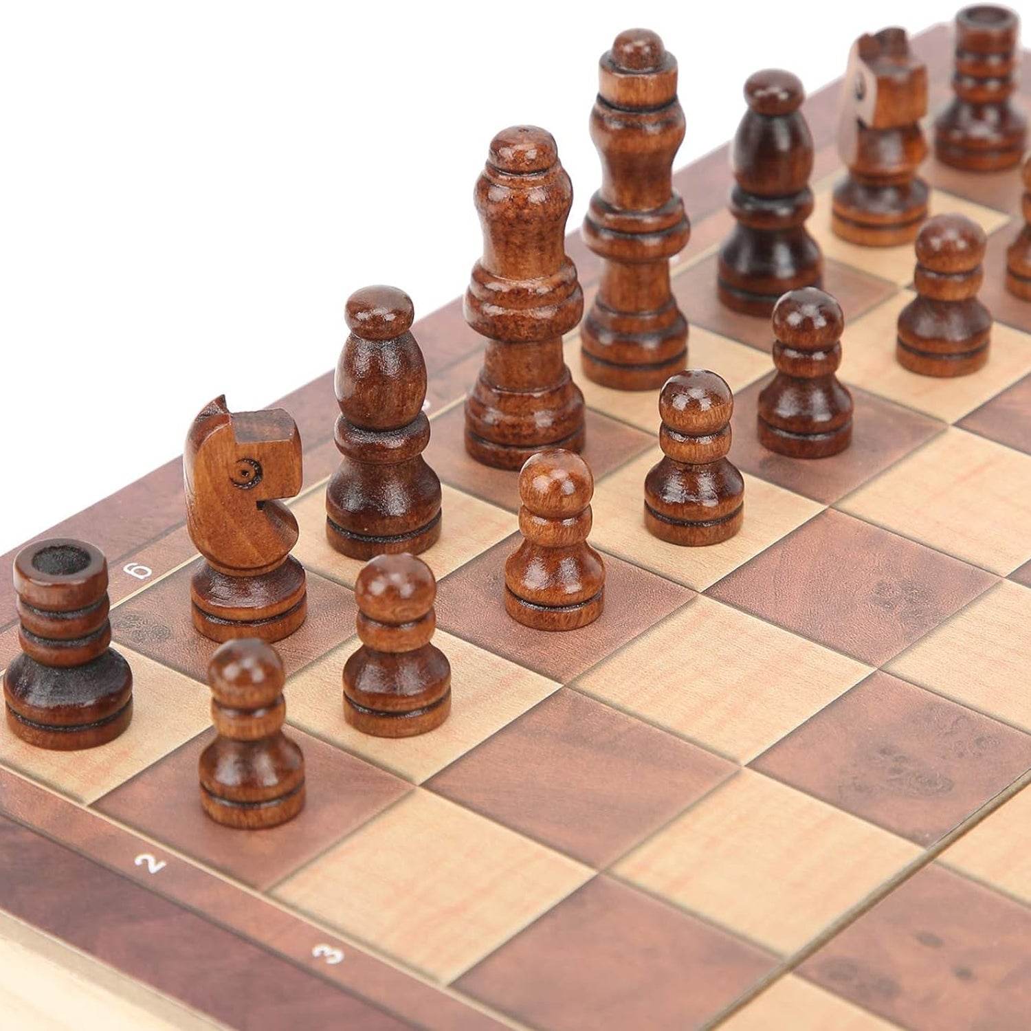 Foldable Wooden Chess Board Set (30 × 30 Cm / 1 Set) - infinityexculsivestore.com