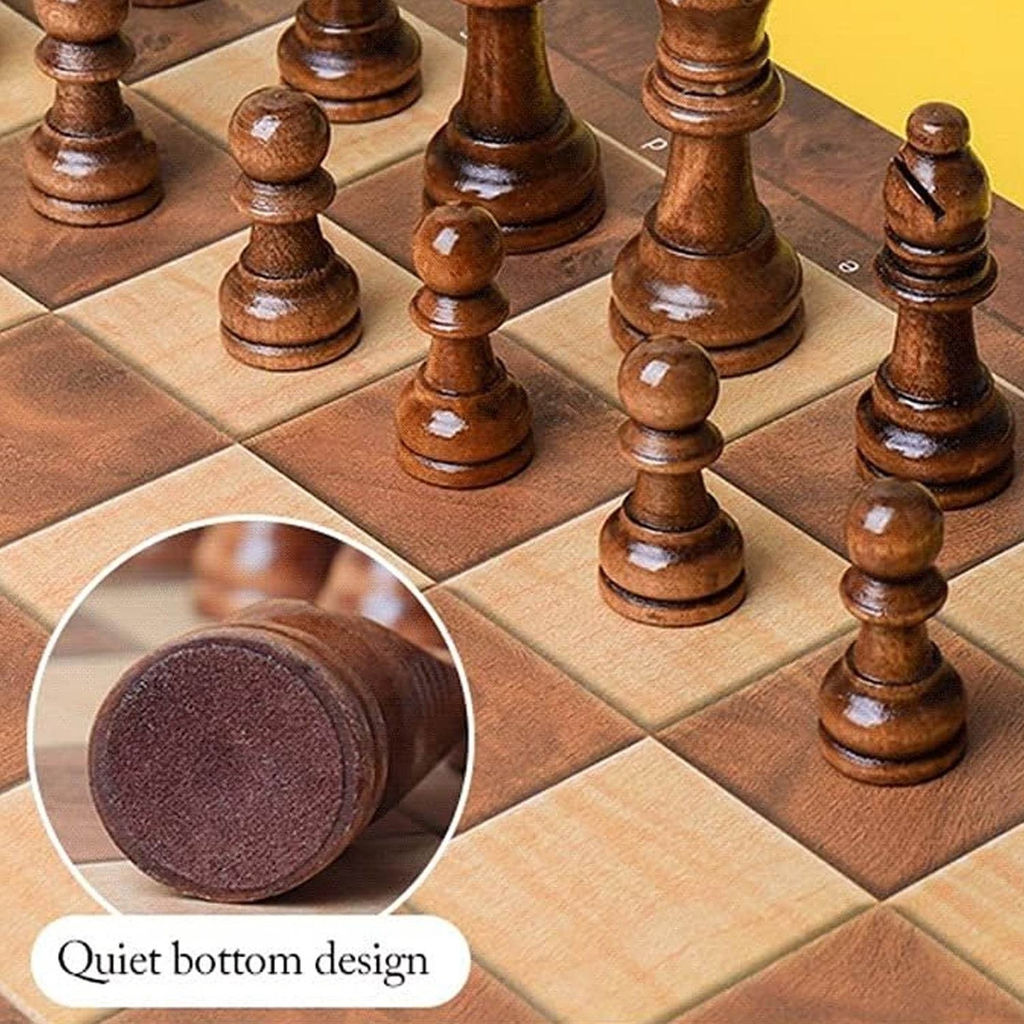 Foldable Wooden Chess Board Set (30 × 30 Cm / 1 Set) - infinityexculsivestore.com