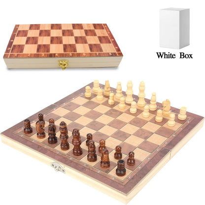 Foldable Wooden Chess Board Set (30 × 30 Cm / 1 Set) - infinityexculsivestore.com
