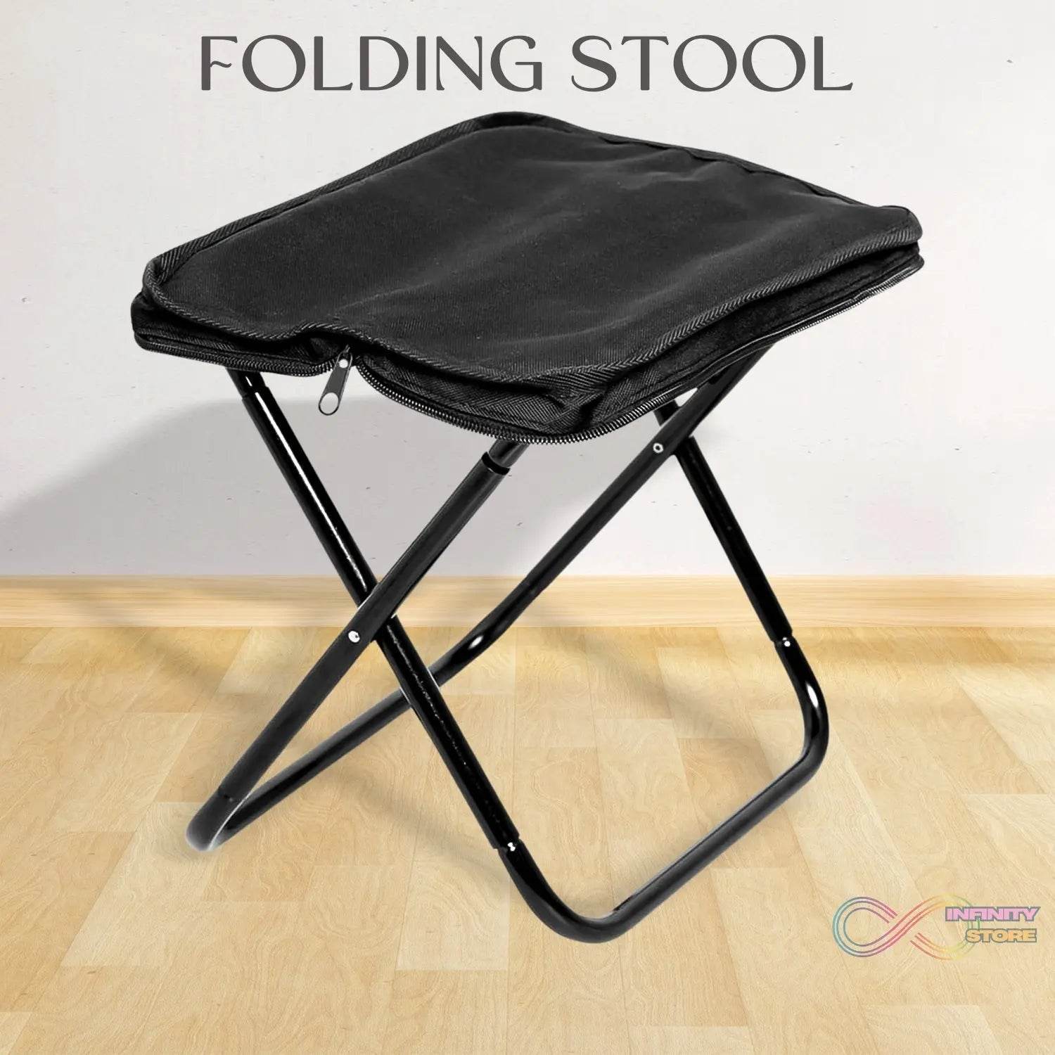 Folding Camping Stool Collapsible Camp Stool Portable Seat Travel Little Stools (1 Pc) - infinityexculsivestore.com
