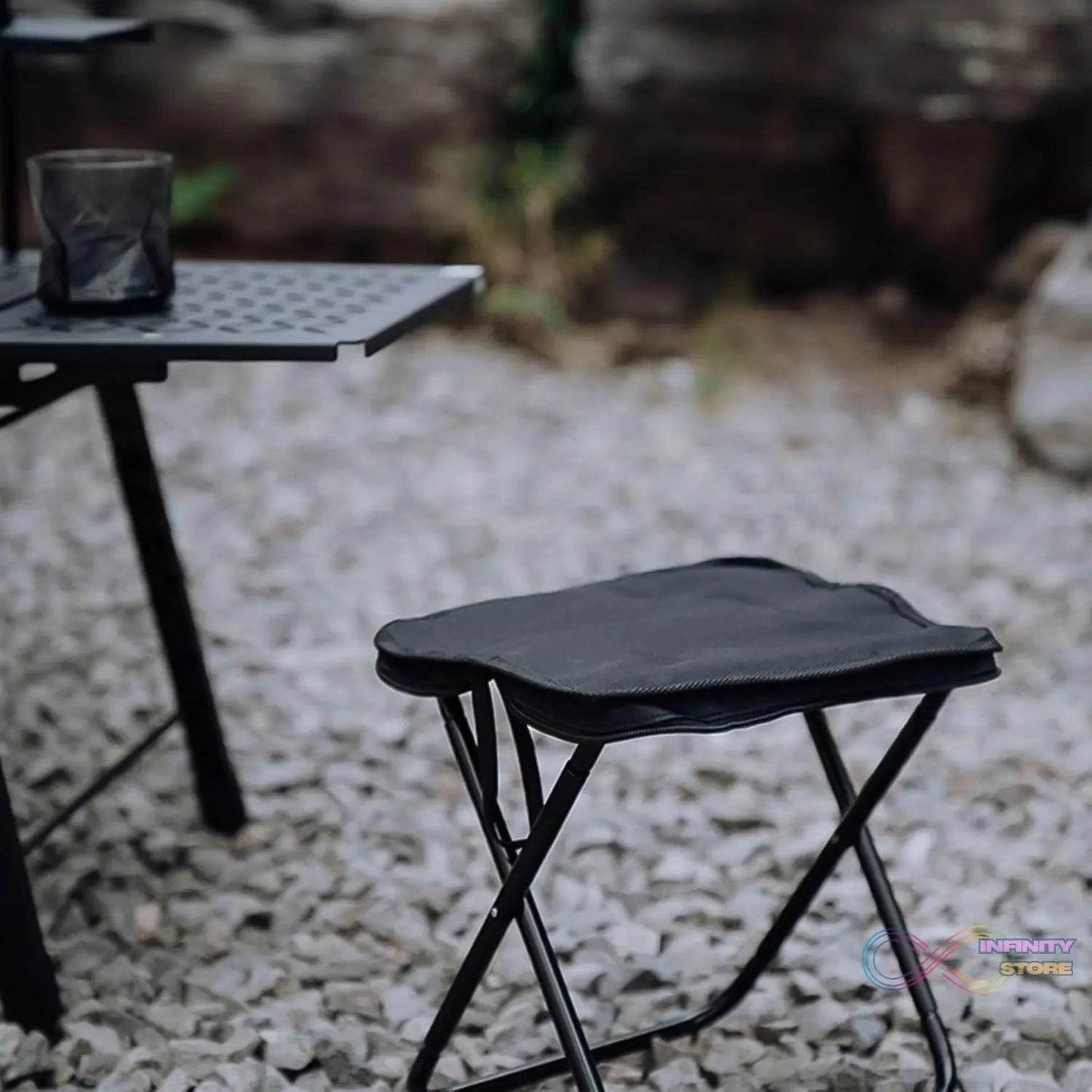 Folding Camping Stool Collapsible Camp Stool Portable Seat Travel Little Stools (1 Pc) - infinityexculsivestore.com