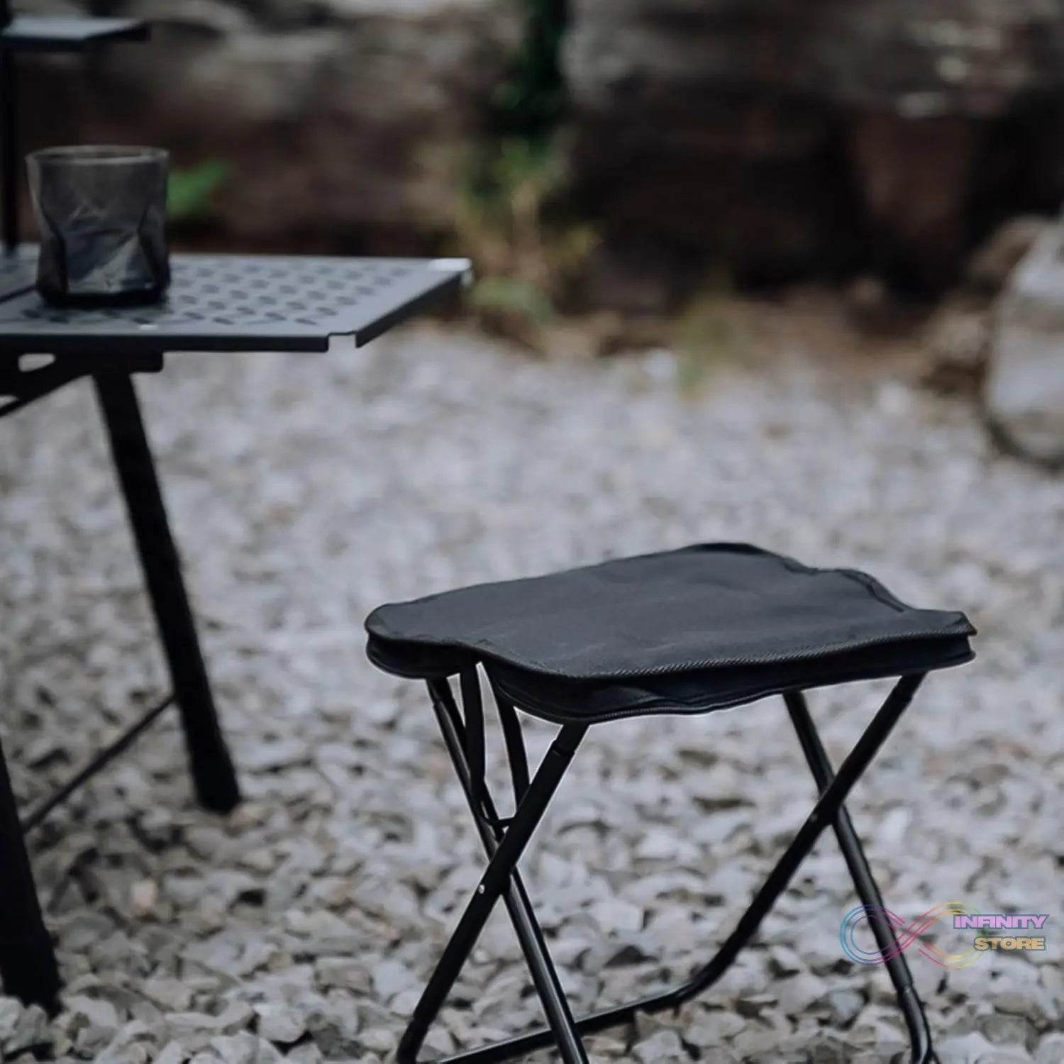 Folding Camping Stool Collapsible Camp Stool Portable Seat Travel Little Stools (1 Pc) - infinityexculsivestore.com