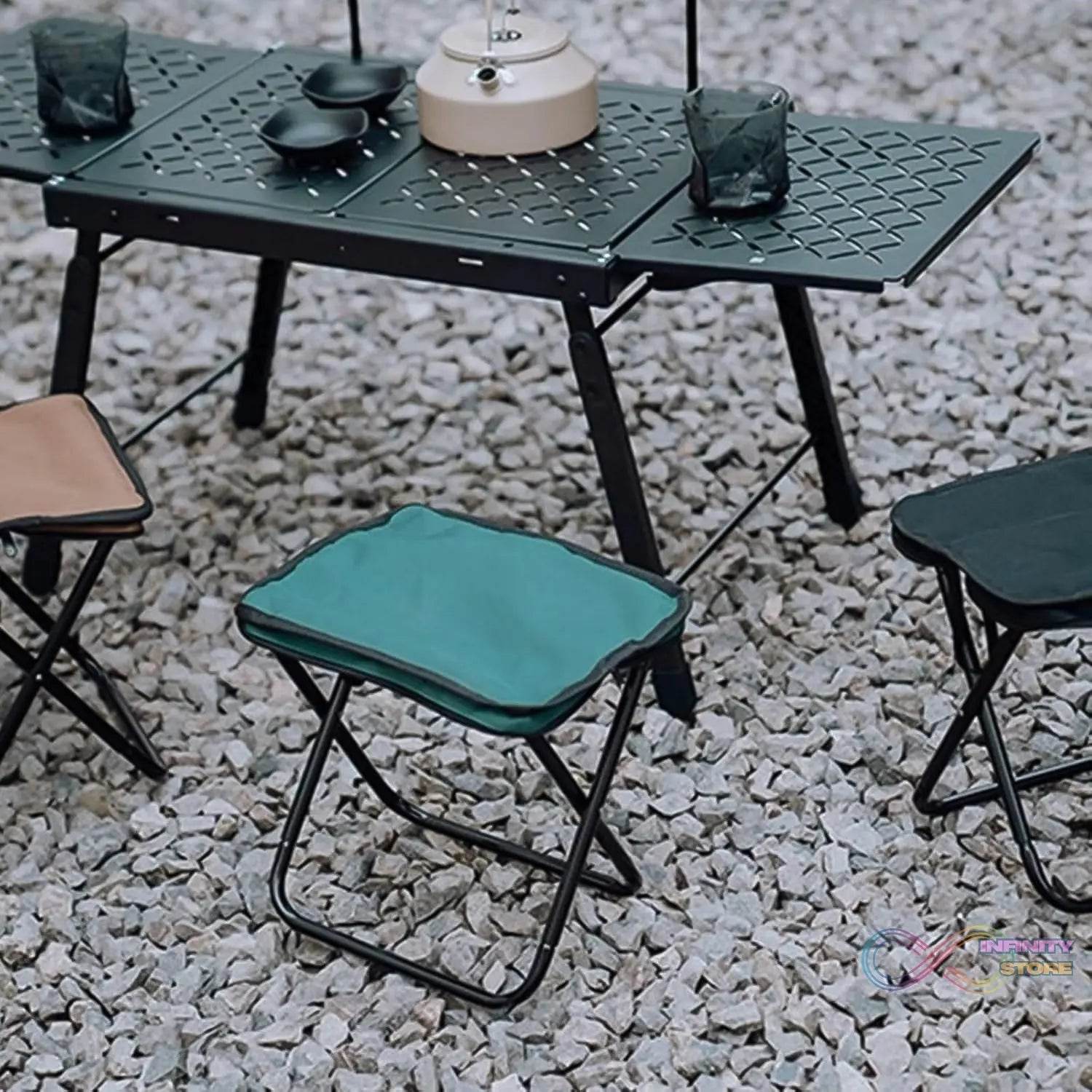 Folding Camping Stool Collapsible Camp Stool Portable Seat Travel Little Stools (1 Pc) - infinityexculsivestore.com