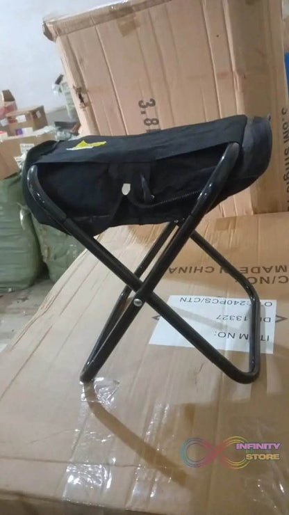 Folding Camping Stool Collapsible Camp Stool Portable Seat Travel Little Stools (1 Pc) - infinityexculsivestore.com