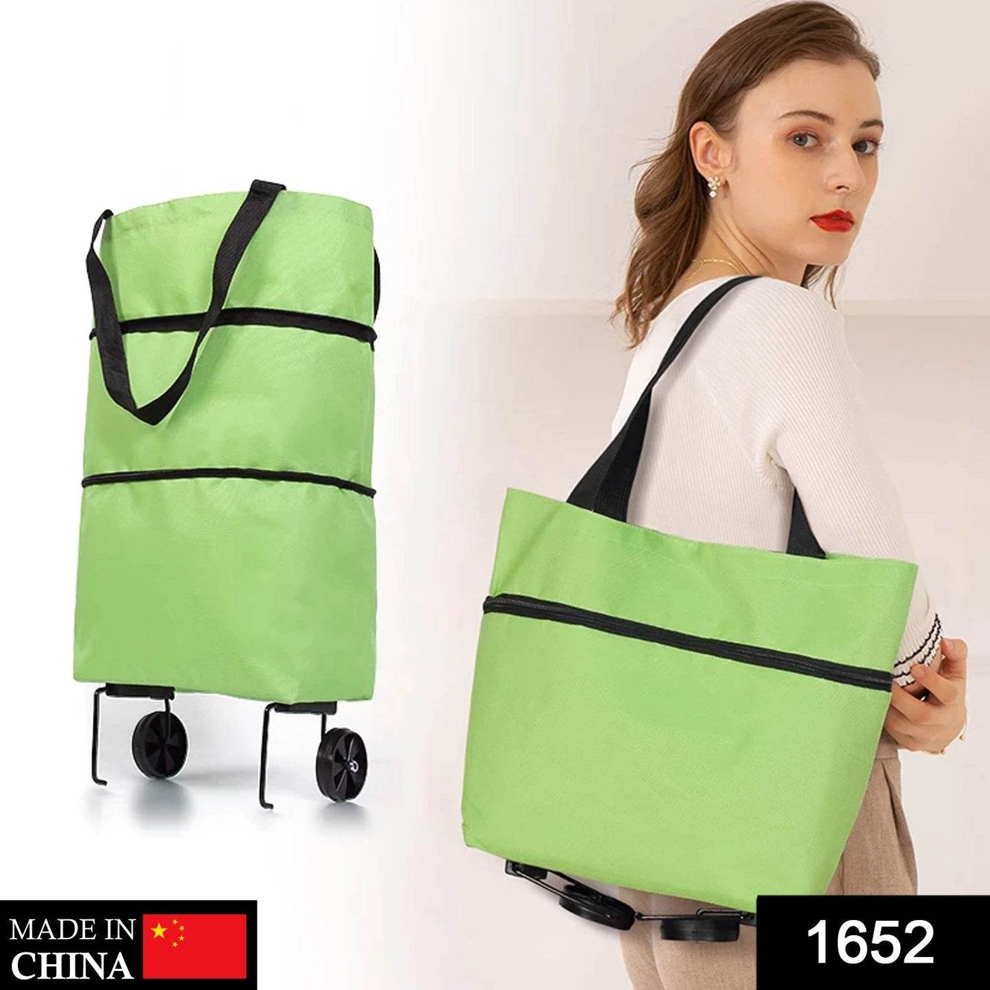 Folding Cart Bags Trolley Shopping Bag For Travel Luggage - infinityexculsivestore.com