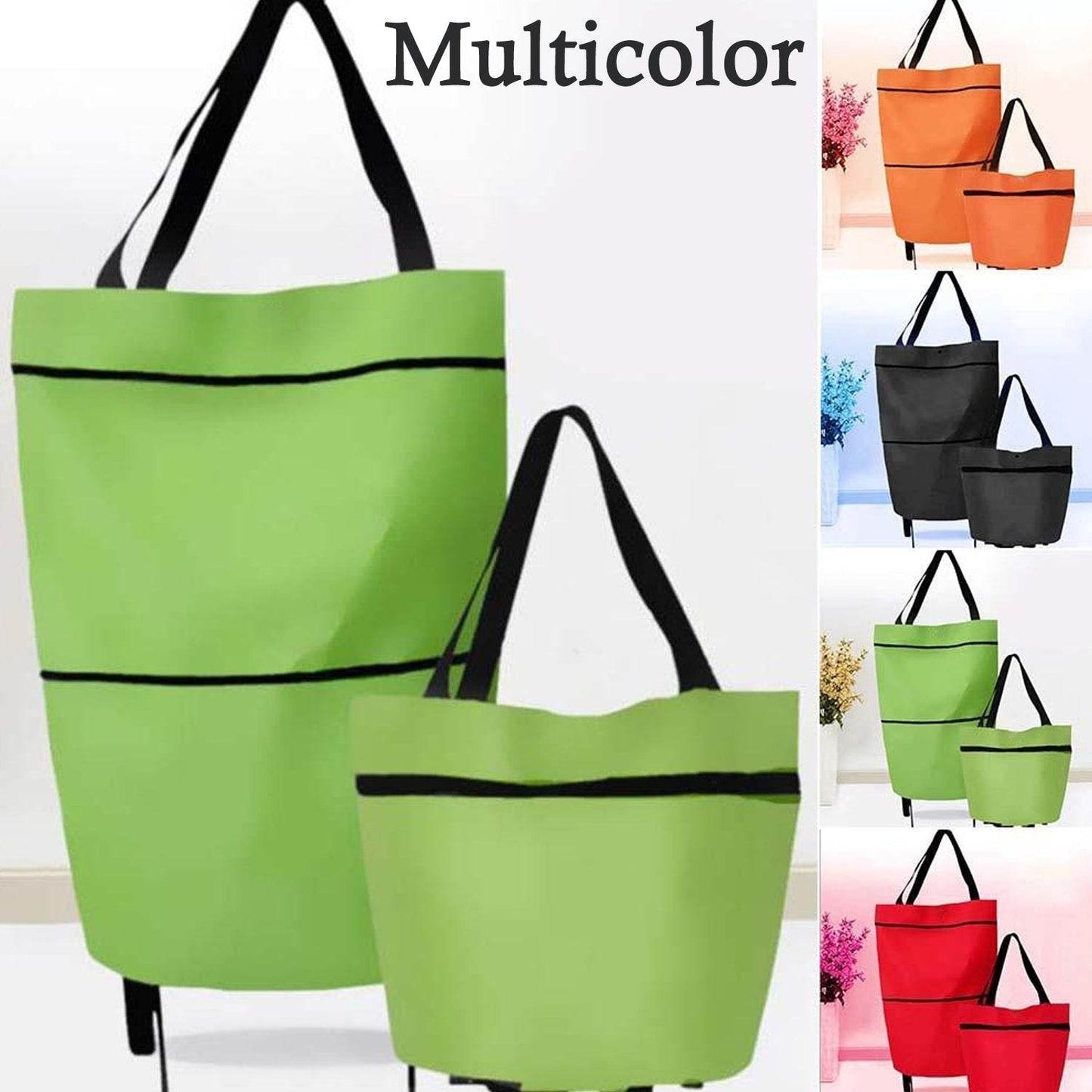 Folding Cart Bags Trolley Shopping Bag For Travel Luggage - infinityexculsivestore.com