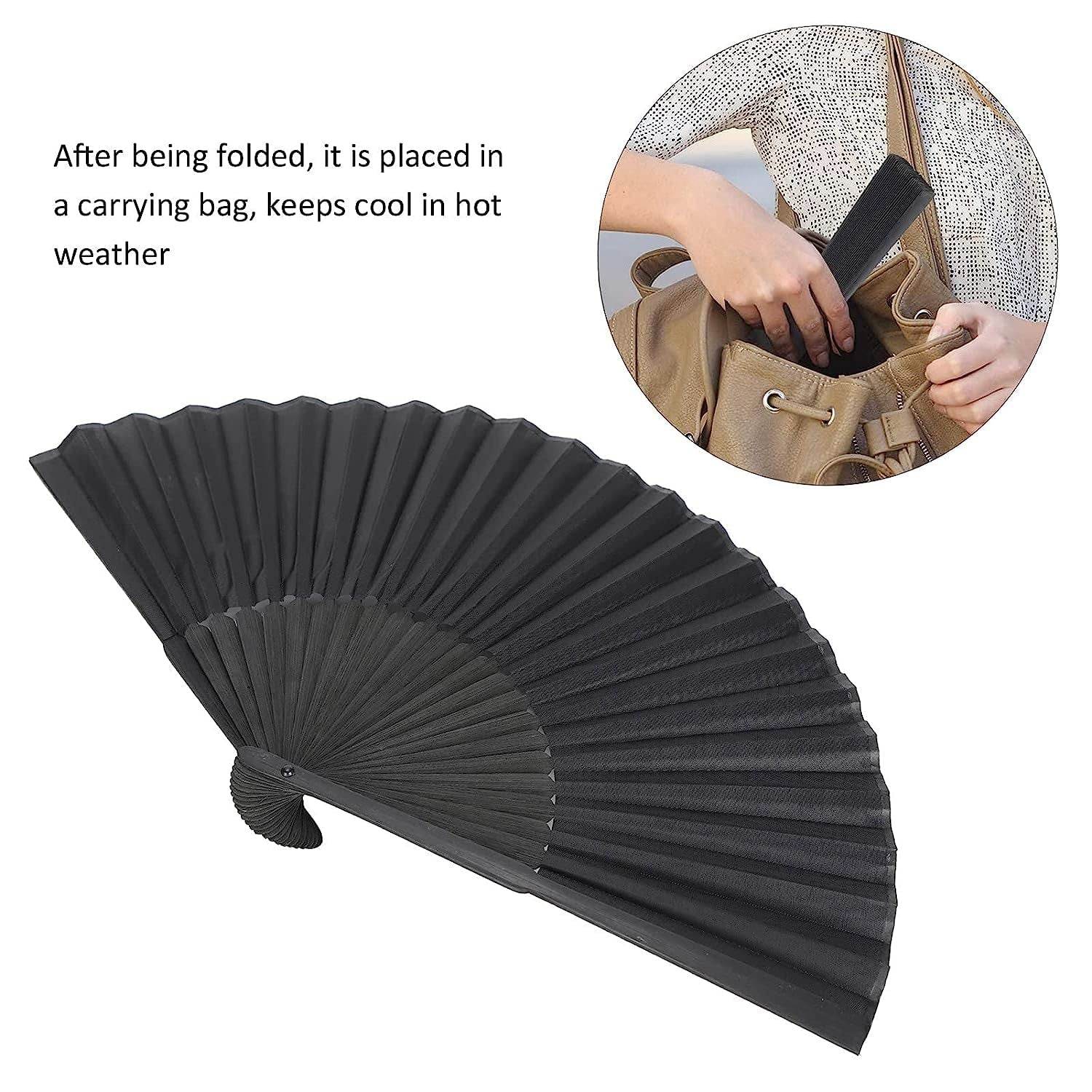 Folding Handheld Pretty Hand Fan Wedding Party Accessory Pocket Sized Fan For Wedding Gift, Party Favors, DIY Decoration, Summer Holidays (1 Pc) - infinityexculsivestore.com